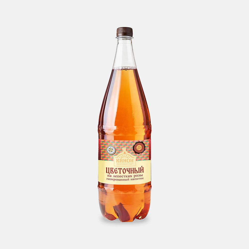 Газированный напиток Сергиев канон Цветочный лимонад на лепестках розы
